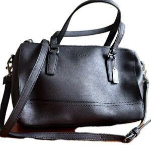 Coach hand/crossbody bag in pewter/gunmetal! Great condition! Great bag!